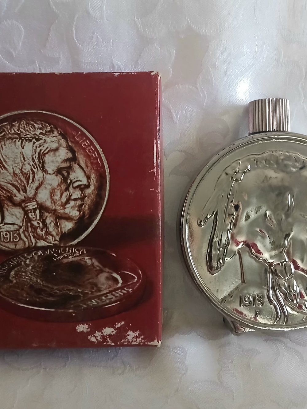 Avon Wild Country After Shave Buffalo Nickel Coin 5 oz.